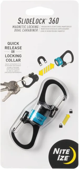 SlideLock 360° Magnetic Locking Dual Carabiner