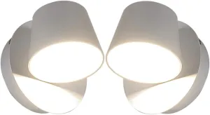 SLUCE Bedside Reading Wall Lamp LED Sconces Light Fixture Indoor Bed Reading Lamp Adjustable for Bedroom 6W 3000K Warm White (2PACK)