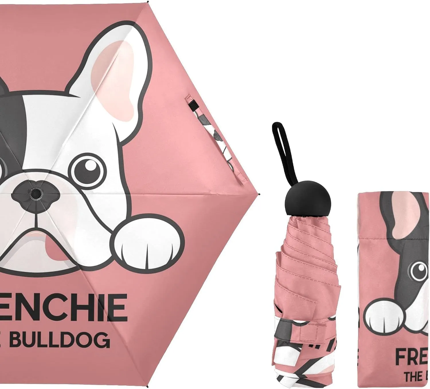Small Mini Anti-UV Compact Travel Umbrella, 5 Folding Ultra-Light Umbrella, 6 Ribs Pocket Windproof Foldable Vinyl Parasol