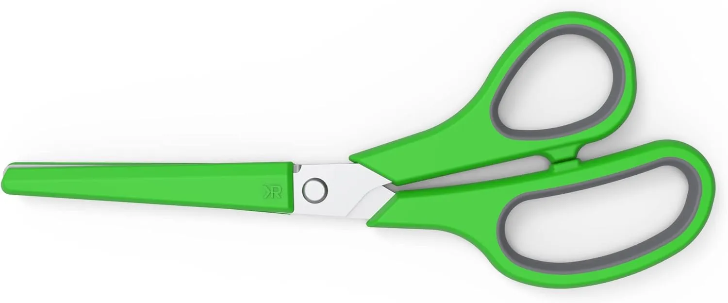 SO300 Safety Scissors, Ambidextrous, Large Finger Holes, Soft Grip Maximizes Comfort, Blunted Tip, Guarded 3.5” Stainless Steel Safety Blades Minimizes Puncture Risk, Safe Enough For A Kid