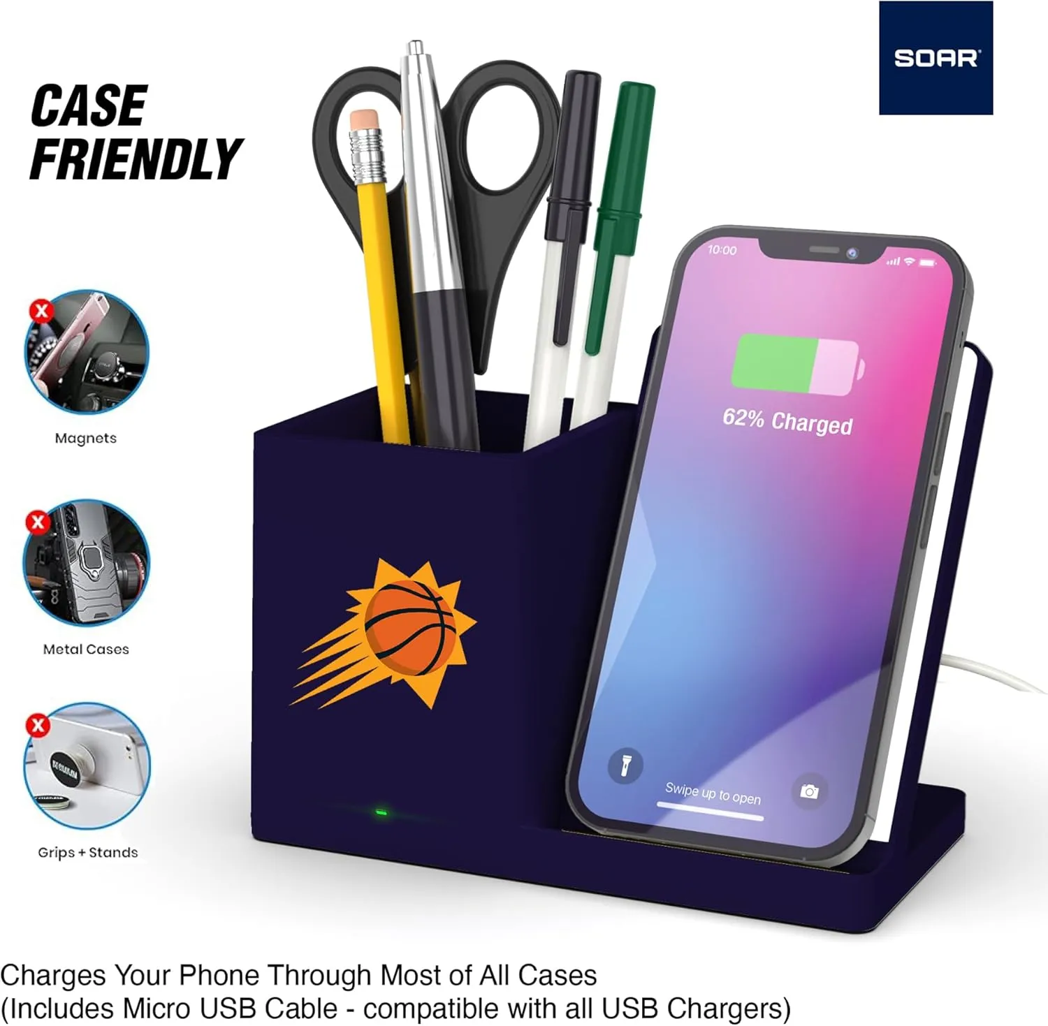 ‎SOAR Wireless Charger and Desktop Organizer