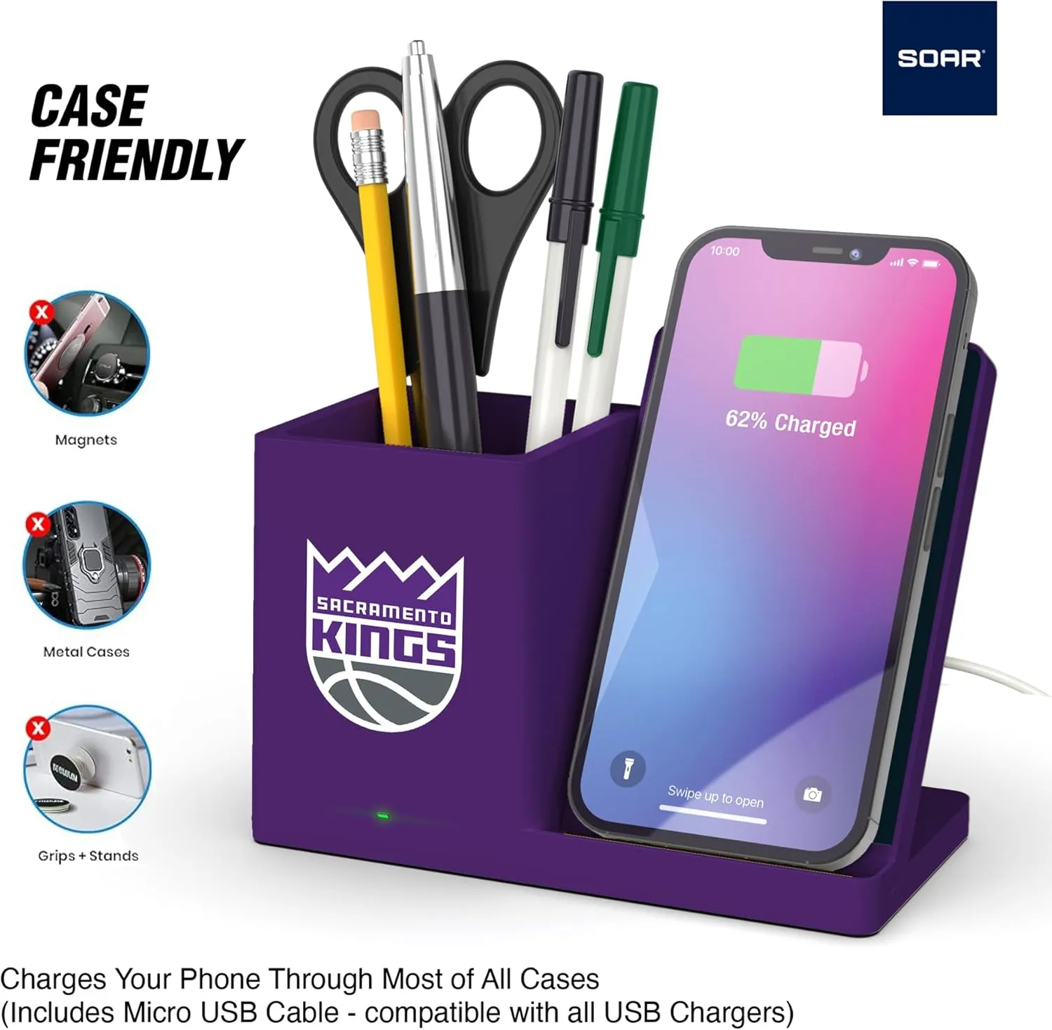 ‎SOAR Wireless Charger and Desktop Organizer