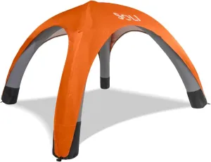 SOLI Inflatable Shade Air Canopy – Quick Self-Inflating Sun Shelter with Air Pump, UPF 50  Sun Protection, Travel-Friendly, Stable Anchors for Beach, Camping & Backyard Use (Heat Wave Orange)