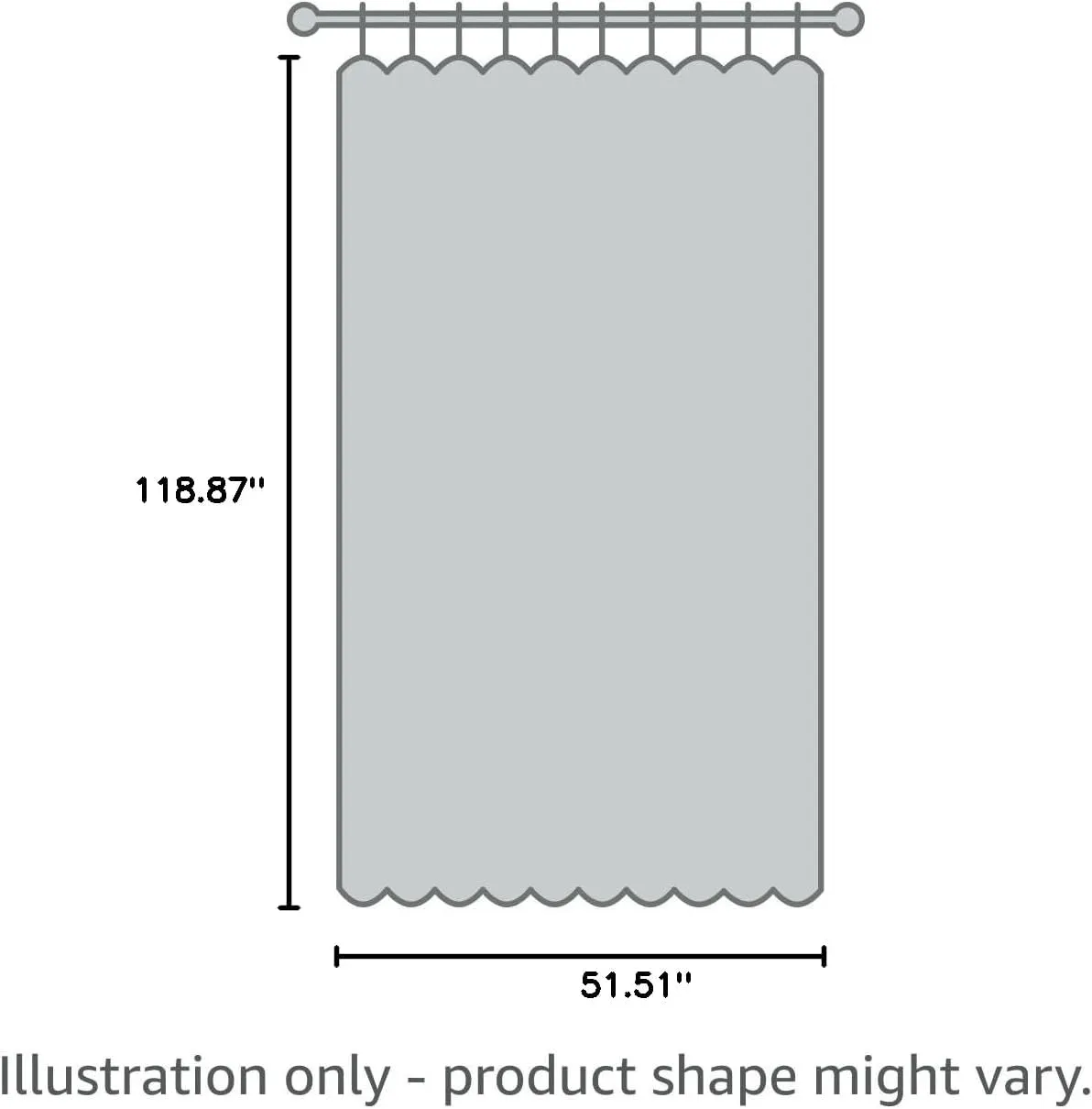 Solino Home Cotton Linen White Curtain 120 Inches Long - 2 in 1 Hanging Style with Rod Pocket and Hidden Tab - 52 x 120 Inch Curtain for Living Room, Bedroom, Indoor, Outdoor
