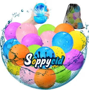 SOPPYCID Reusable Water Balloons,Water Balloons Reusable for Kids,Water Balloons Quick Fill Silicone Magnetic Self Sealing Balloons Outdoor Toys For Water Toys