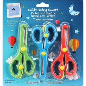 Sparco Child Safety Scissors, 6/PK, AST