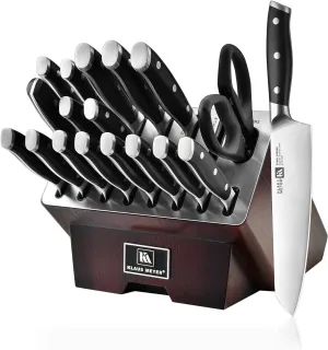 Stahl 19 Piece High Carbon Exclusive German Steel Knife Block Set (Black)