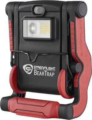 Streamlight BearTrap 61520 2000 Lumen Multi-Function Worklight with Magnetic Base and Hang Hook, 120V/100V AC, Red