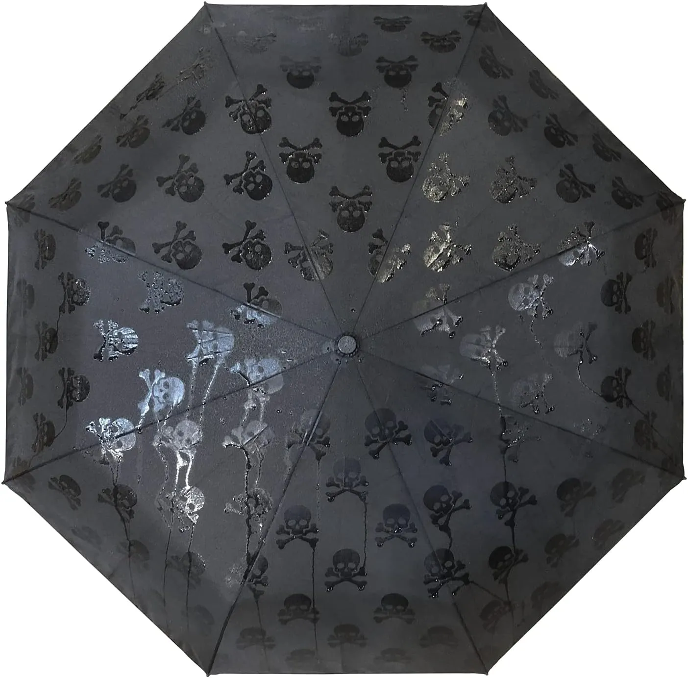 Suck UK - Skull Umbrella Black Umbrella Compact Umbrellas for Women & Gothic Accessories Skull Gifts & Mens Umbrellas Windproof Gothic & Gifts Decor & Goth Decor