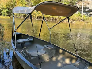 Sun Pro Series Lab Certified 50  UPF Beige Sun Shade/Canopy Bimini Top for Canoe/Kayak Perfect Umbrella for Kayaking, Canoeing, Canopy Awning/Shade to Block UV and Rain