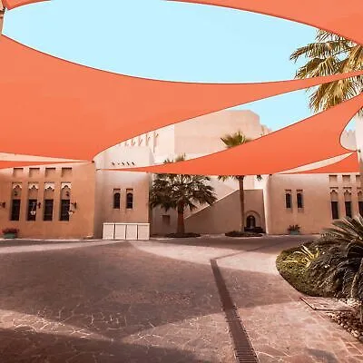 Sun Shade Sail 23x22FT 97% UV Block Rectangle Canopy Patio Pool Bright Orange