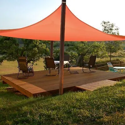 Sun Shade Sail 23x22FT 97% UV Block Rectangle Canopy Patio Pool Bright Orange
