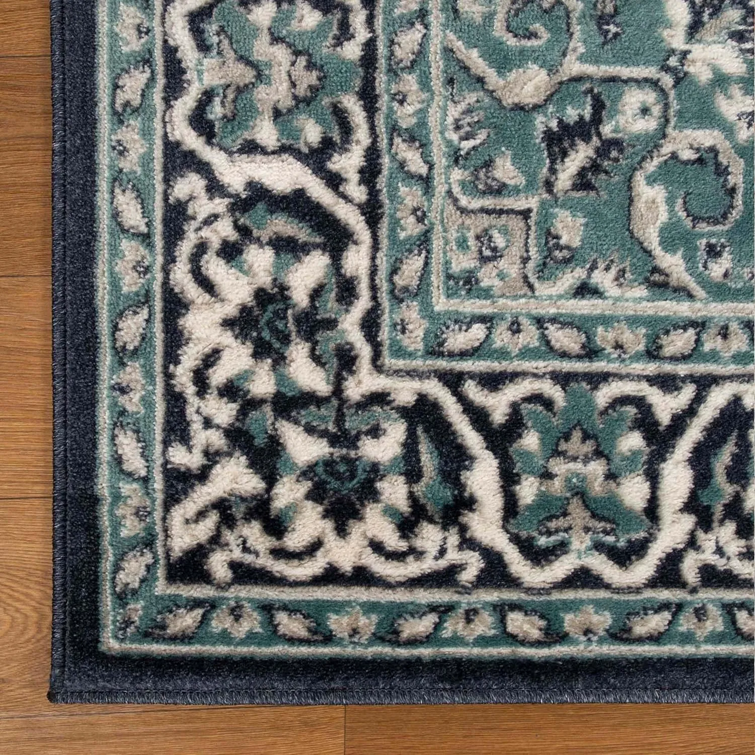 Superior Indoor Area Rug, Plush Carpet Cover, Traditional Oriental Medallion, Perfect for Hallway, Entryway, Living, Dining, Bedroom, Office, Kitchen, Glendale Collection, 8' 6" x 11' 6", Deep Royal