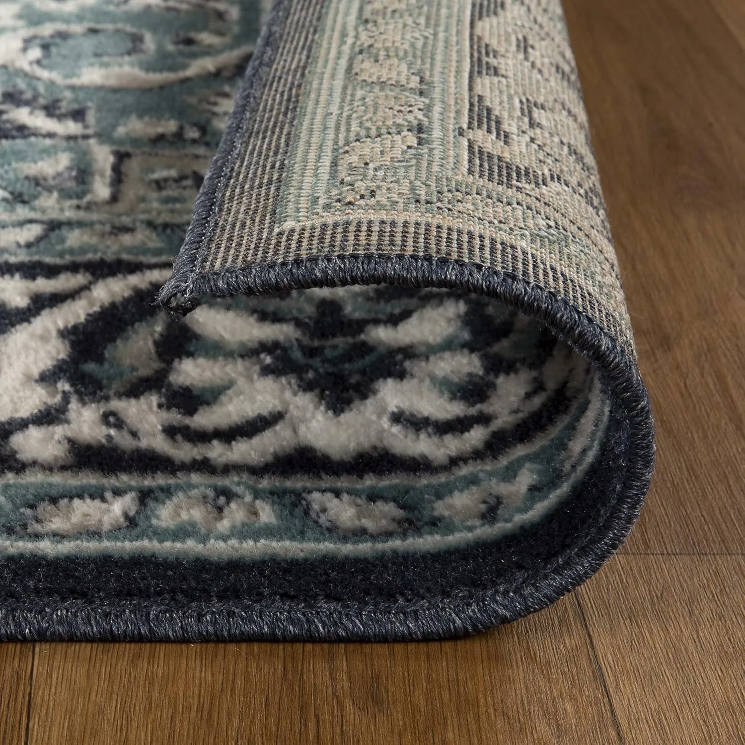 Superior Indoor Area Rug, Plush Carpet Cover, Traditional Oriental Medallion, Perfect for Hallway, Entryway, Living, Dining, Bedroom, Office, Kitchen, Glendale Collection, 8' 6" x 11' 6", Deep Royal