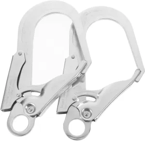 SUPVOX 2Pcs Heavy Duty Carabiner Hooks for Climbing Mountaineering Outdoor Adventure Durable Safety Clips for Chains Ropes and Webbing