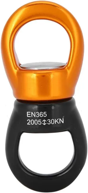 Swing Swivel 30Kn,Rotational Device Hanging Accessory, Outdoor Rock Climbing Universal Wheel Rotation Fixed Connector, Climbing Rope Swivels