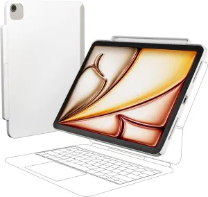 SwitchEasy CoverBuddy Lite for 2024 iPad Air 11" - Case Compatible with Magic Keyboard for iPad Air (M2), with Apple Pencil Pro Pencil Holder - White