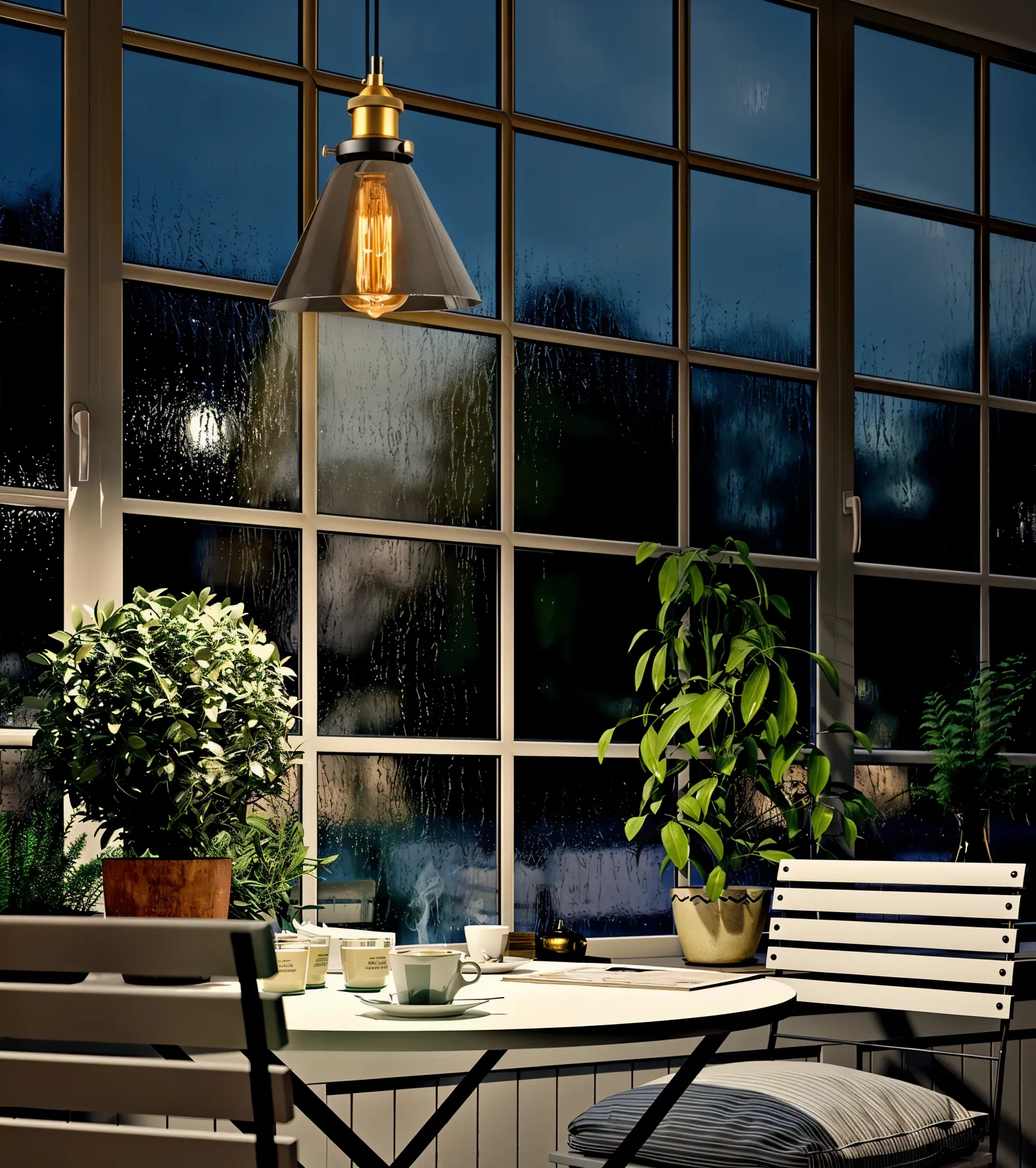 Taavita Pendant Light - Vintage Hanging Lamp - Smoke Glass Pendant Light