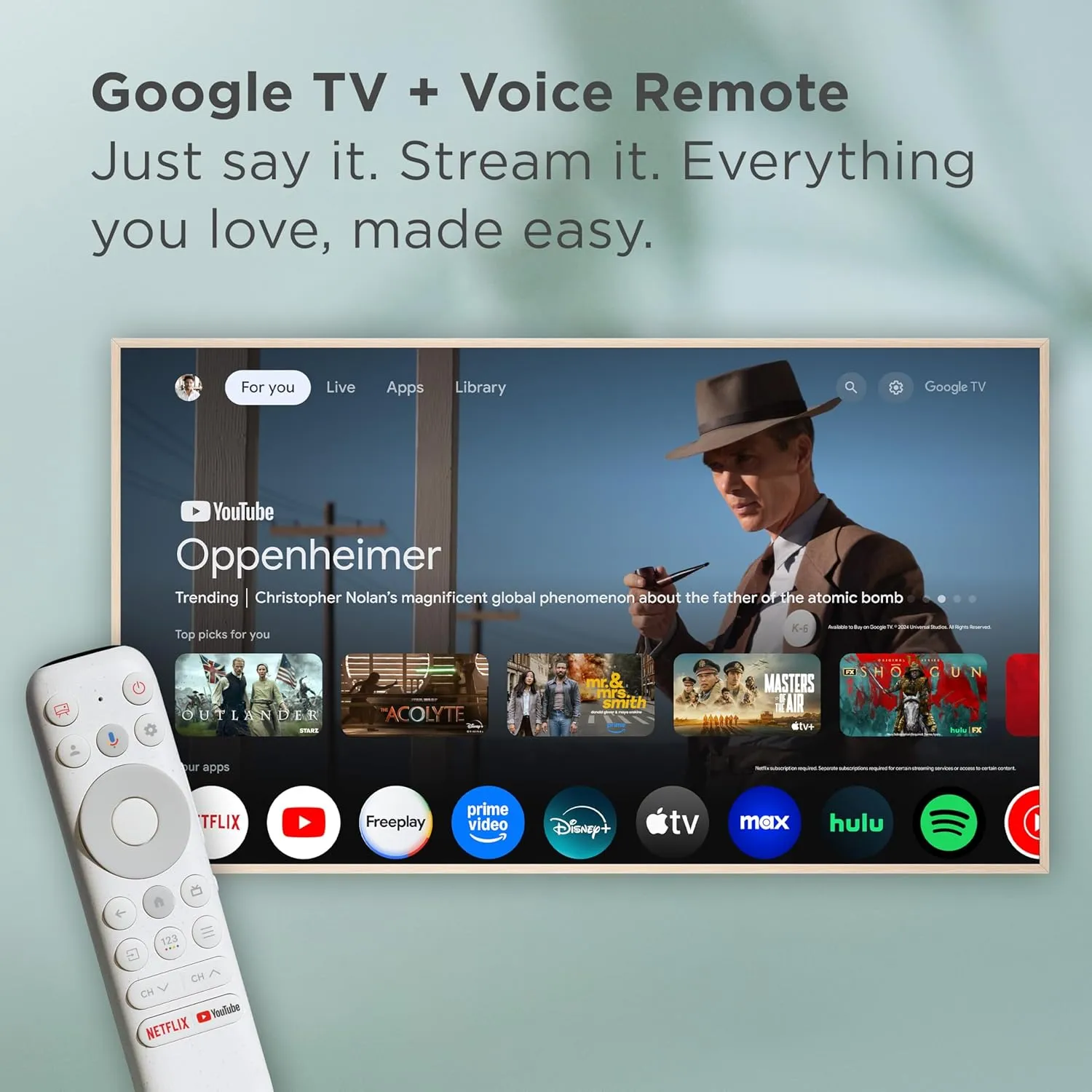 TCL 75-Inch Class QLED 4K Smart NXTVISION TV with Google TV (75A300W, 2024 Model) Dolby Vision HDR & Dolby Atmos, Built-in Google Assistant with Voice Remote, Works with Alexa, Streaming Television