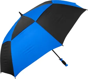 The Checkerboard 62" Vented Large Oversize Auto Open Windproof Golf Umbrella for Rain, Strong Fiberglass Ribs Waterproof Portable Golfing Umbrella, Heavy Duty Umbrella for Men & Women