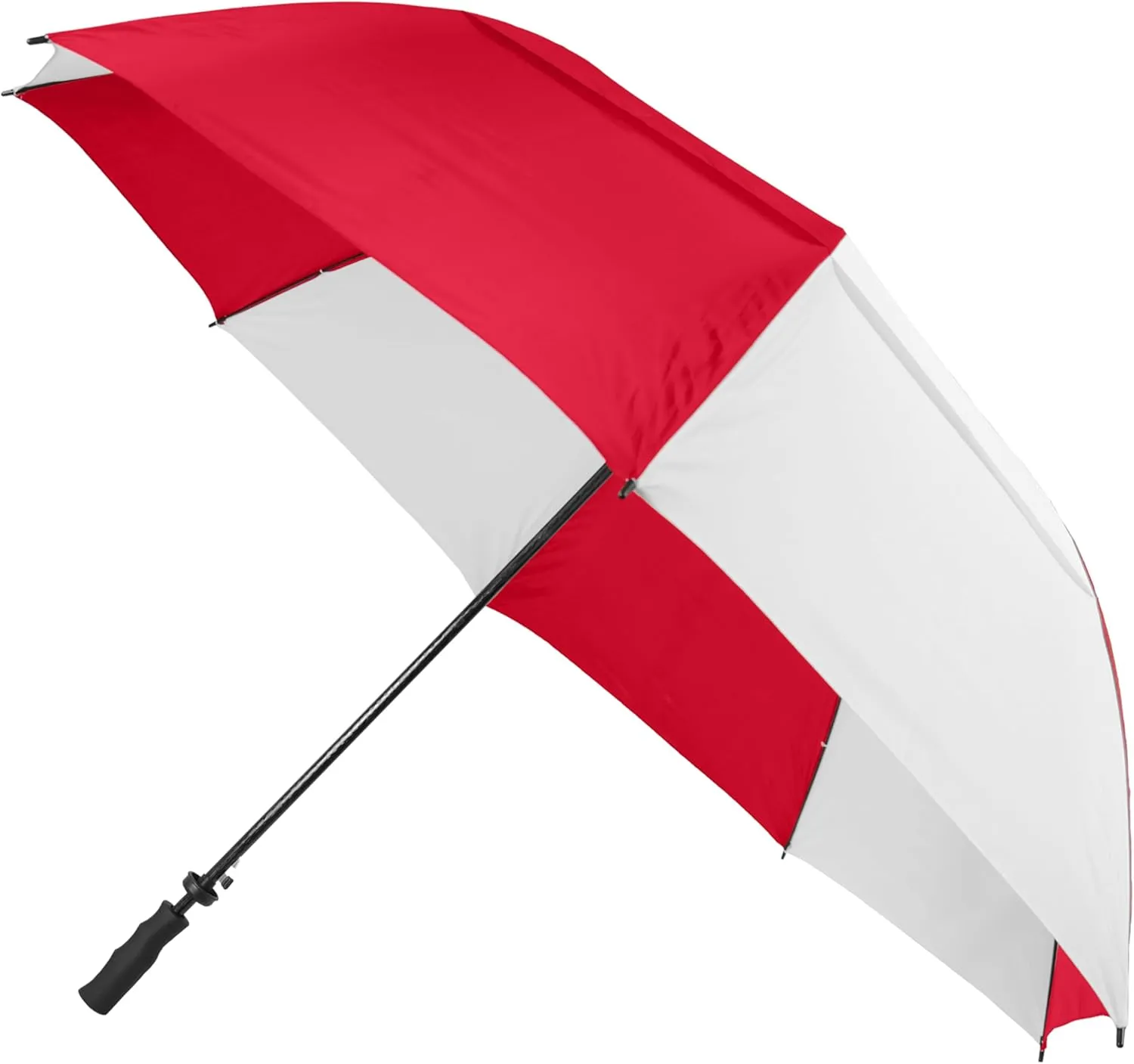 The Vented Tornado 64" Large Oversize Windproof Automatic Open Golf Umbrella, Heavy Duty Thick Fiberglass Ribs Waterproof Wind Vent Portable 2 Person Golf Umbrella for Men and Women - Black/White