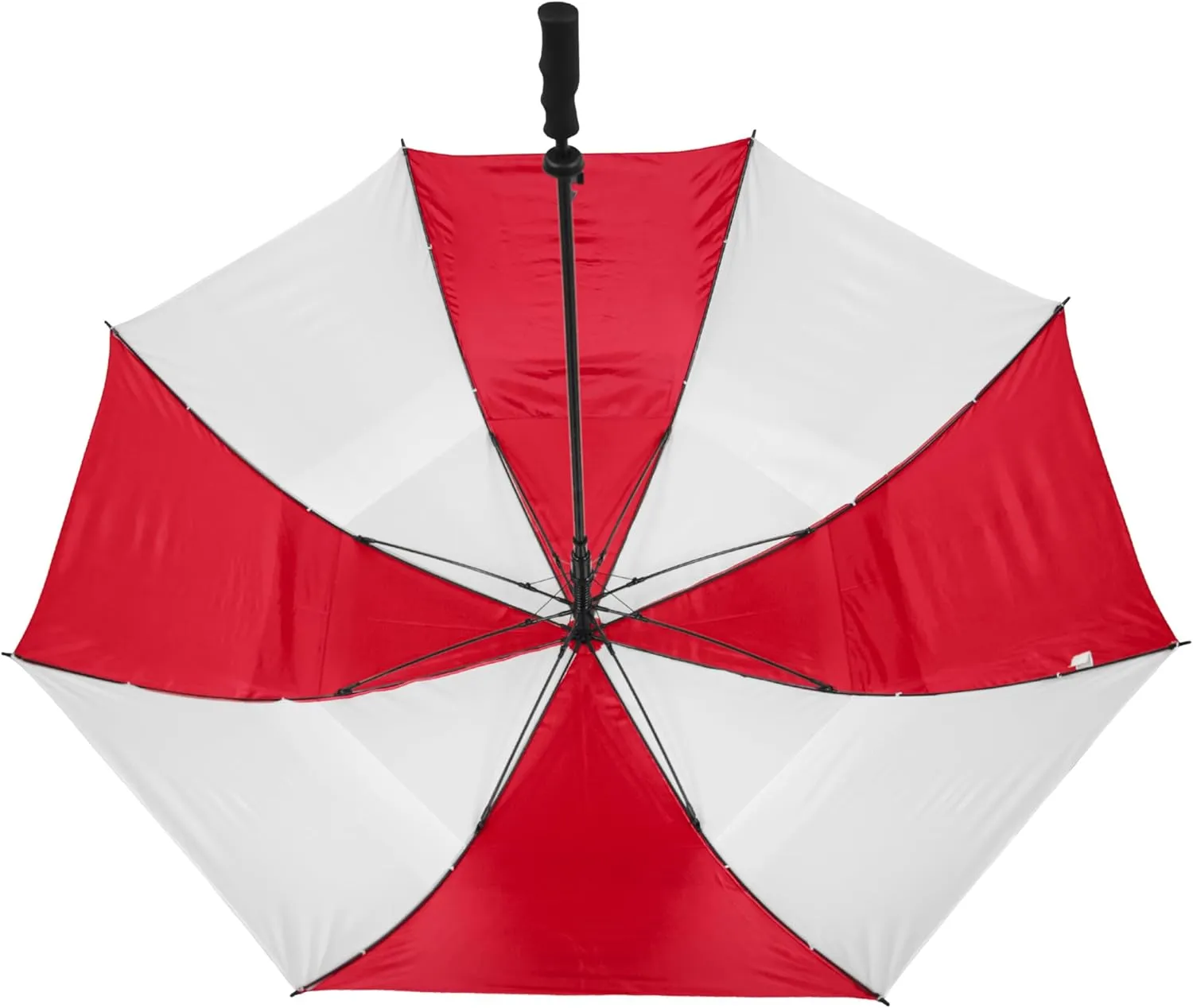 The Vented Tornado 64" Large Oversize Windproof Automatic Open Golf Umbrella, Heavy Duty Thick Fiberglass Ribs Waterproof Wind Vent Portable 2 Person Golf Umbrella for Men and Women - Black/White