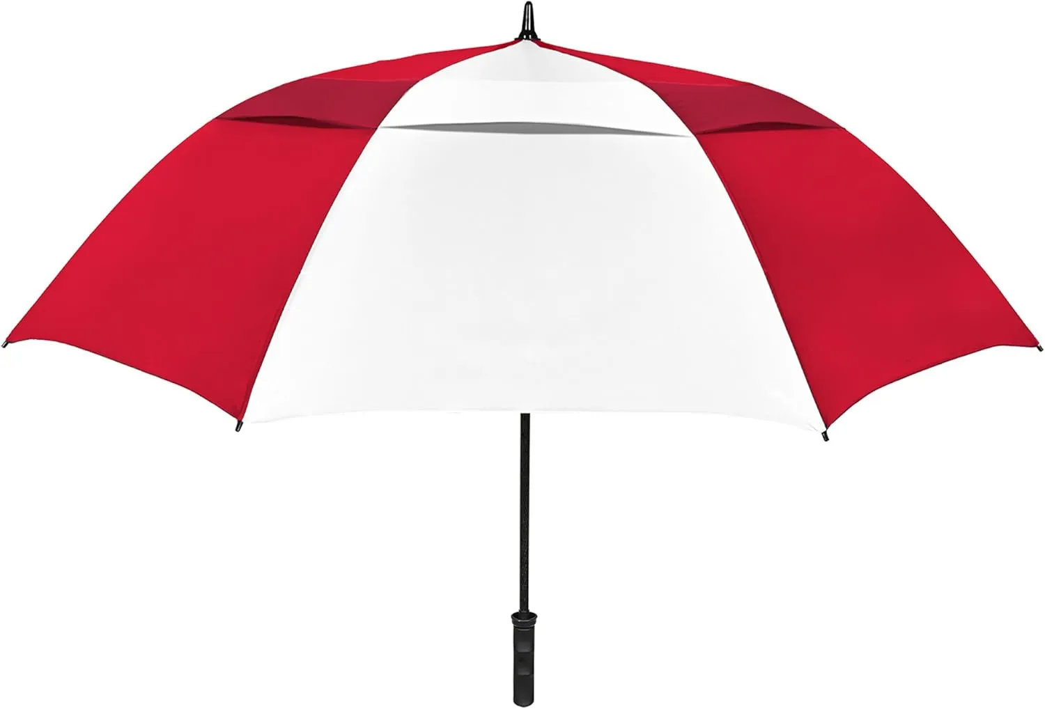 The Vented Tornado 64" Large Oversize Windproof Automatic Open Golf Umbrella, Heavy Duty Thick Fiberglass Ribs Waterproof Wind Vent Portable 2 Person Golf Umbrella for Men and Women - Black/White