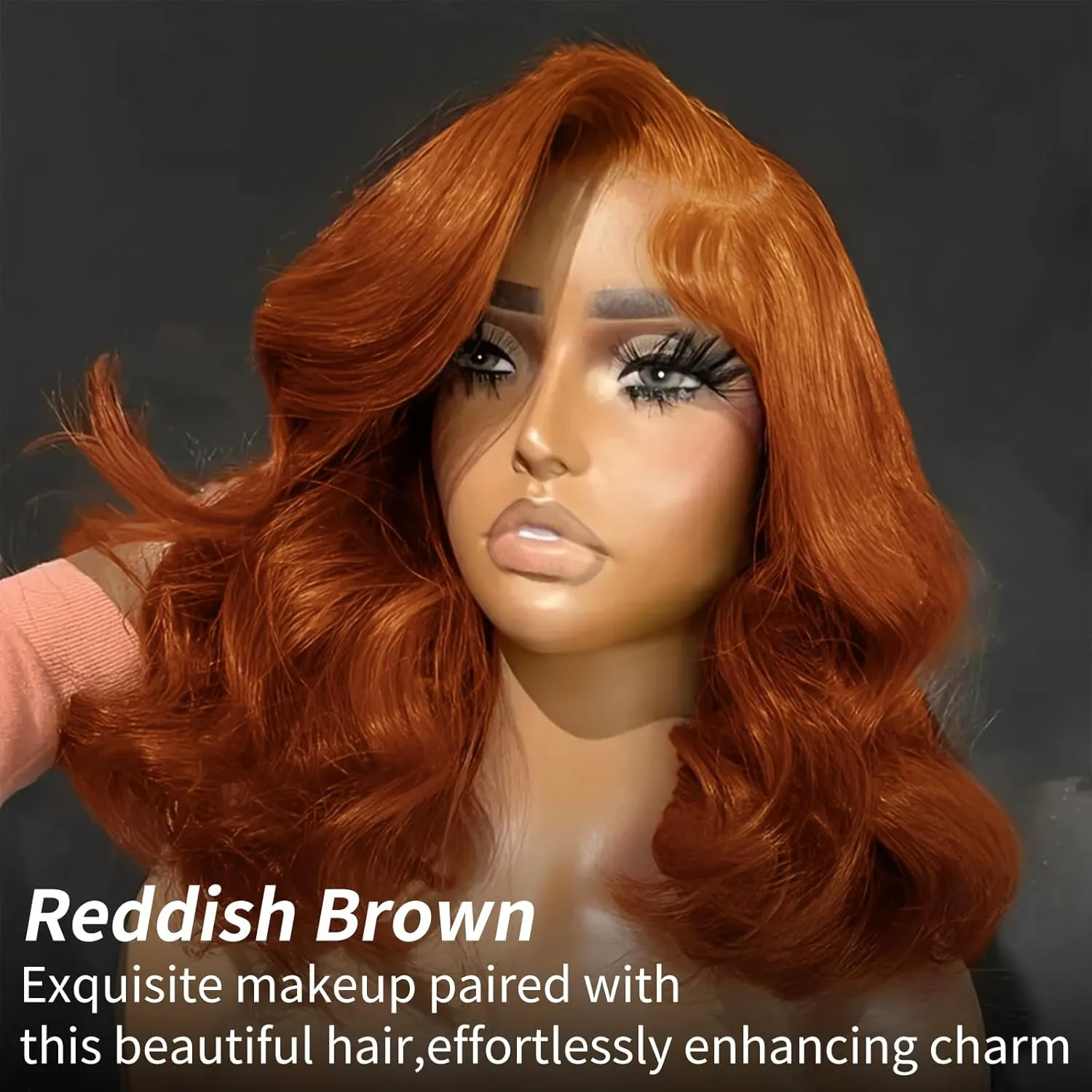 Tinashe Glueless Wigs Human Hair Pre Plucked Pre Cut Reddish Brown Loose Body Wave Short Wig 6×5 Lace Pre-Bleached Knots HD Lace Front Wigs Human Hair for Black Women (#33 Reddish Brown - 12 inch)