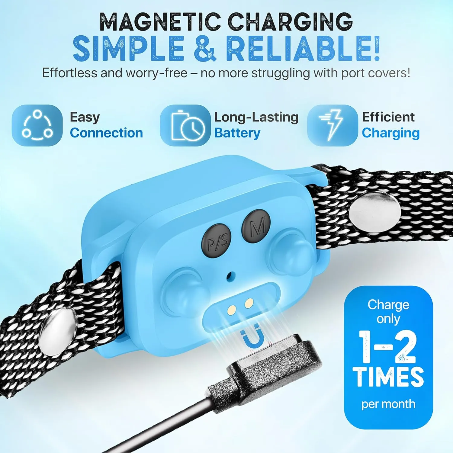Tiny Bark Collar for Small Dogs 5-15 lbs – No Shock Anti Barking Collar with AI Chip – 3 Modes & 5 Sensitivity Levels – Waterproof, Rechargeable, Magnetic Charging – Humane, Effective Training (Blue)