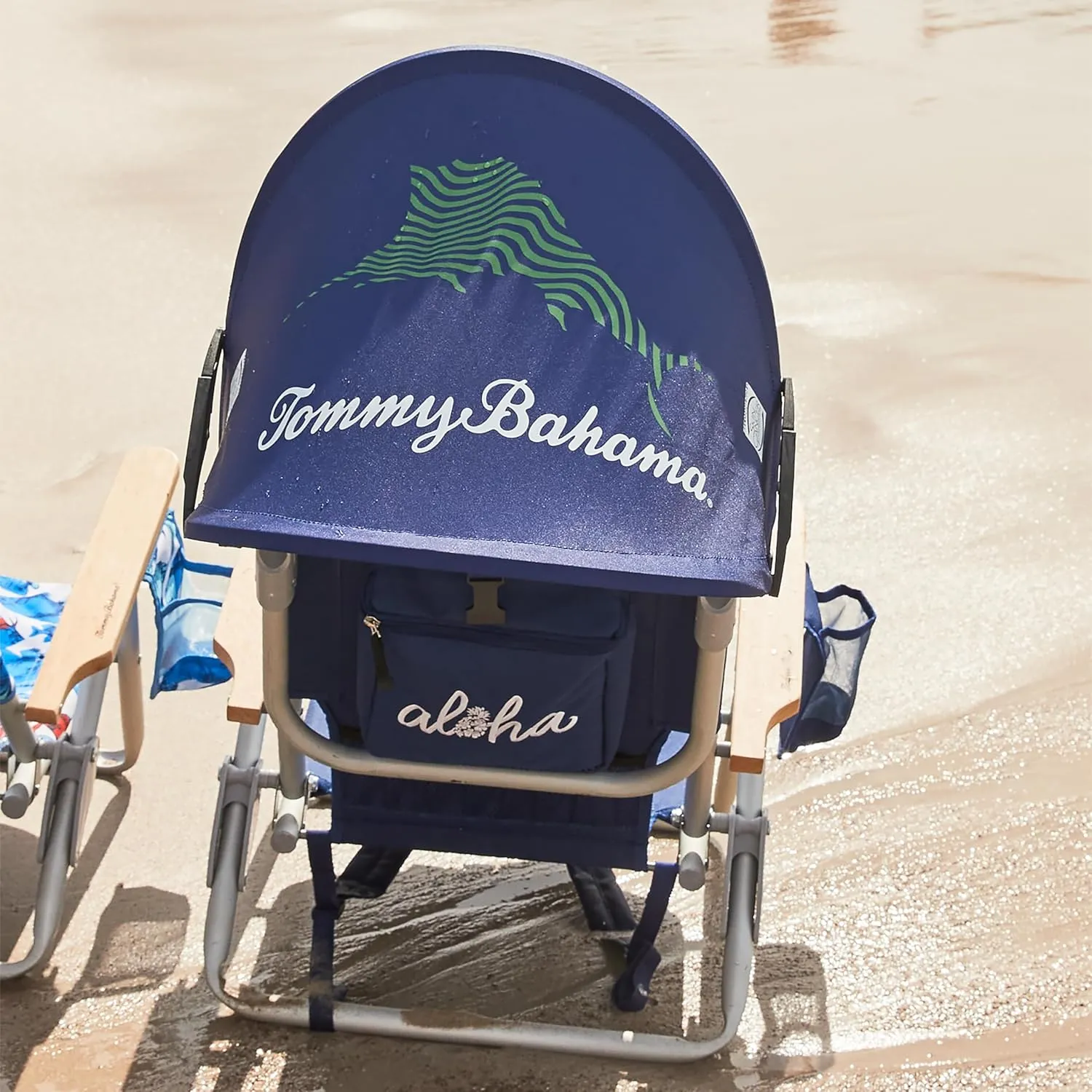 Tommy Bahama Kid's My Canopy Personal Beach Chair Shade, Wavy Marlin