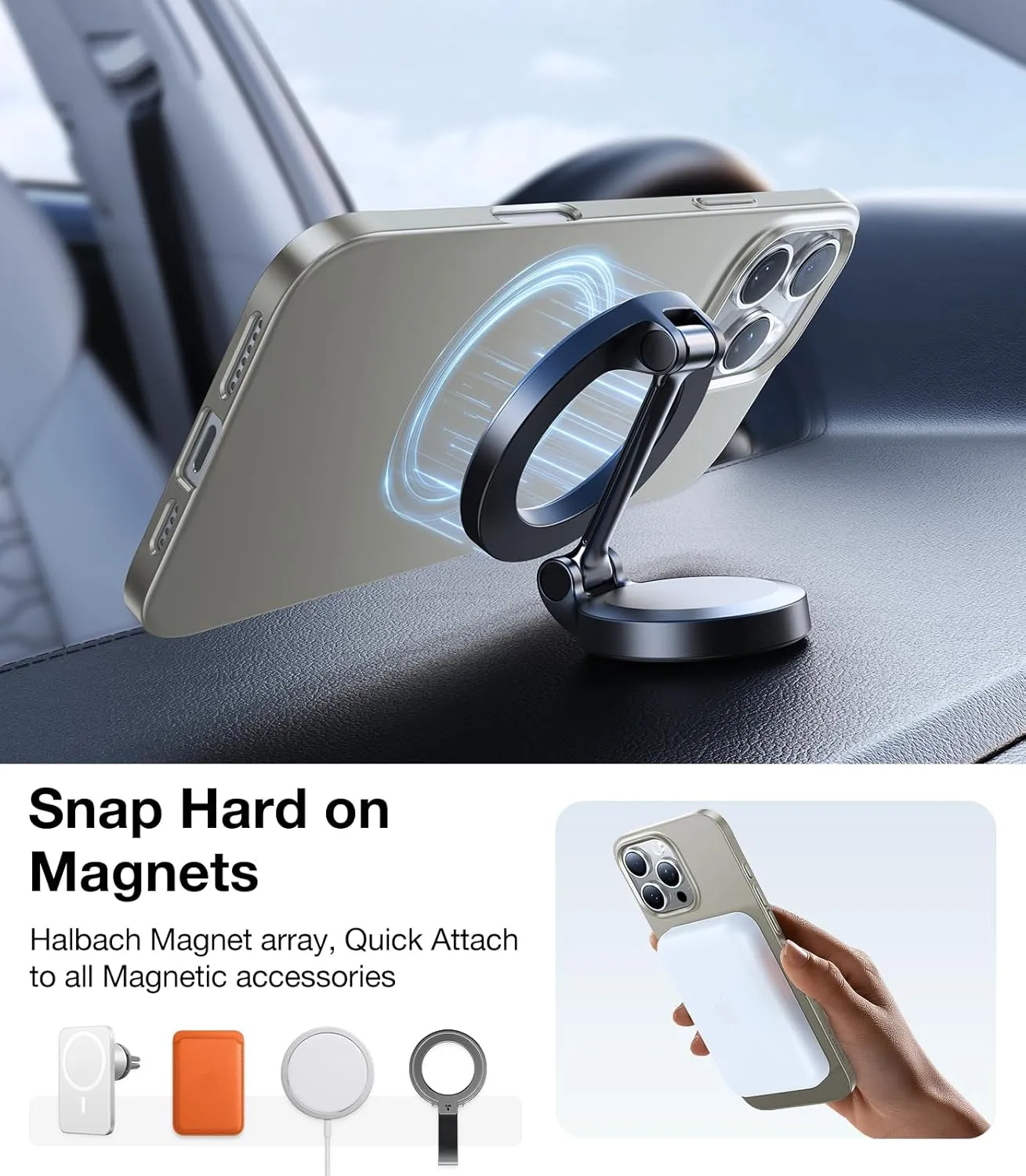 TORRAS Magnetic Slim-Fit for iPhone 16 Pro Max Case, Ultra-Thin 16 ProMax Phone Case Compatible with MagSafe, Light Anti-Scratch Matte Hard PC Bayer 6.9 inch OriginFit, Natural Titanium