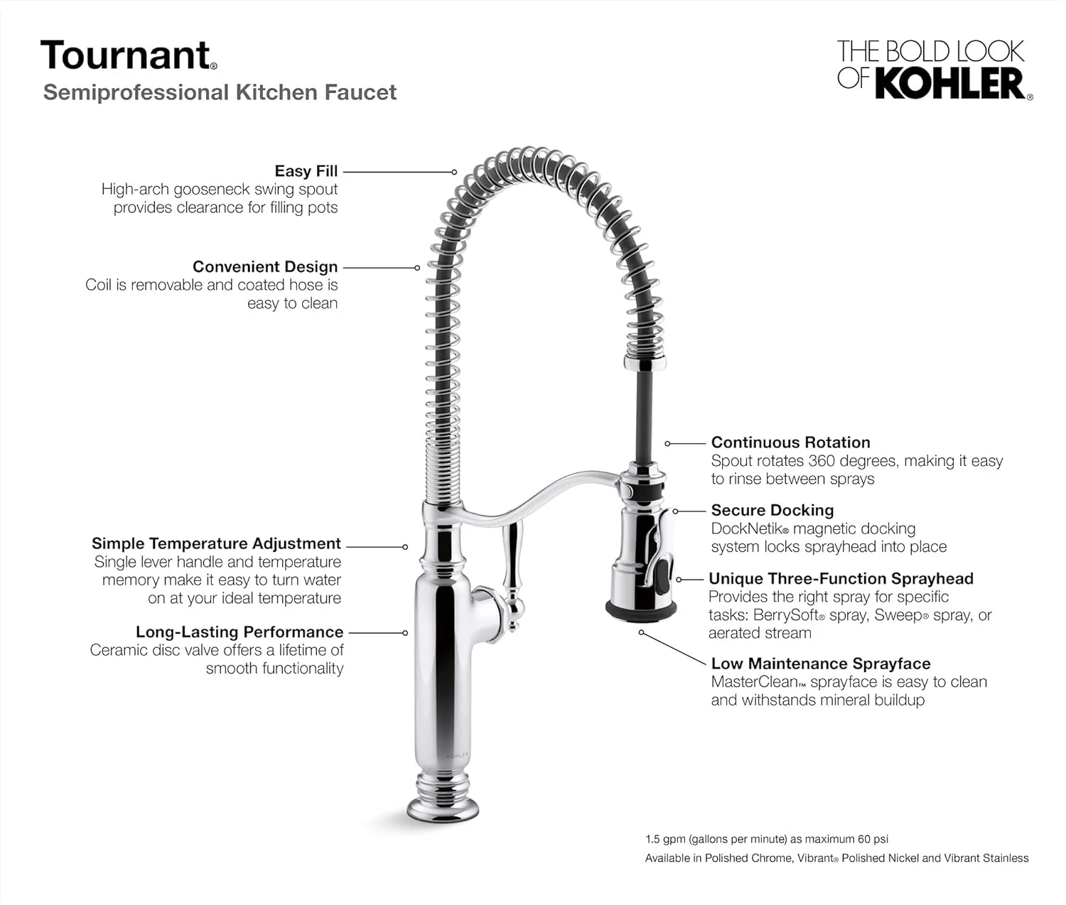 TOURNANT® PRO 1H KITCHEN W/ PO SPRAY
