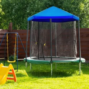 Trampoline Shade Cover 6 and 8 Feet, Sun-Protection Trampolines Canopy, Waterproof Cover Tear and Weather Trampoline Protective Canopy, Anti-UV Trampolines Sunshade Accessories (6Ft)