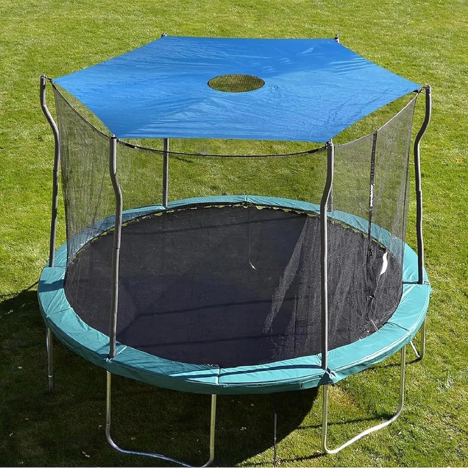 Trampoline Shade Cover, 8ft 10ft 12ft 14ft 16ft Sun-Protection Trampolines Canopy, Easy to Install, Anti-UV Trampolines Sunshade Accessories for Outdoor Backyard Playground