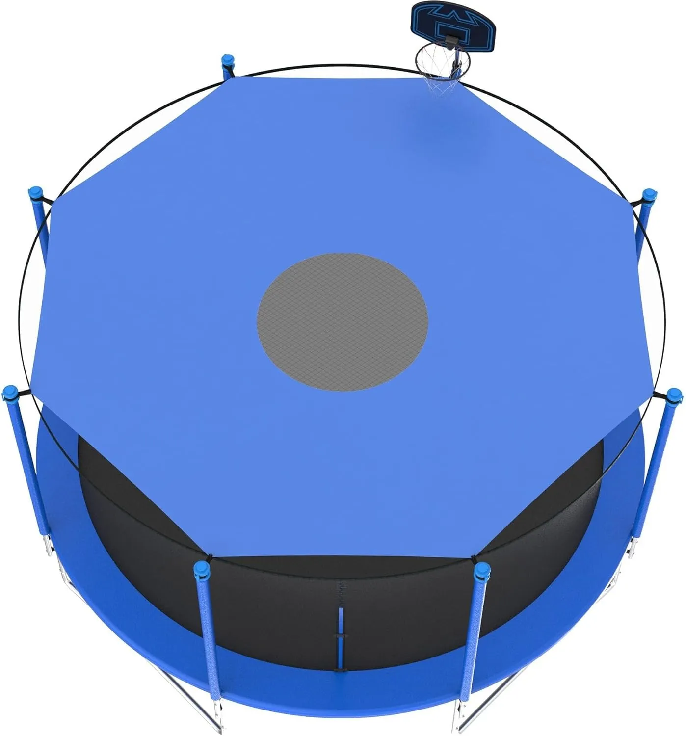 Trampoline Shade Cover for 6ft 8ft 10ft 12ft 14ft 16ft Sun-Protection Trampolines Canopy, Anti-UV Trampolines Sunshade Accessories for Outdoor Playground