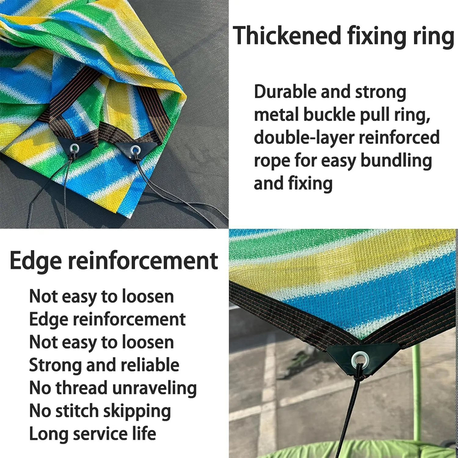 Trampoline Shade Cover Waterproof UV Protection - Heavy-Duty Weather Resistant Sunproof Canopy for 8ft-16ft Trampolines - Universal Fit Outdoor Top Cover (8/10/12/14/15/16ft)