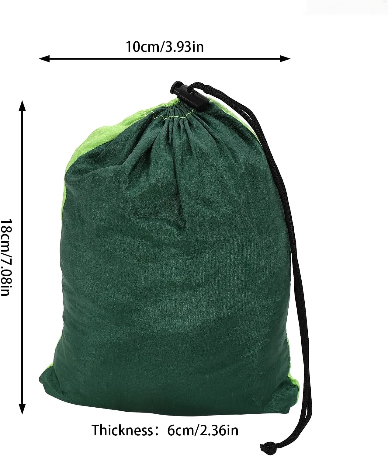 Travel Camping 210T Hammock,Double & Single Portable Lightweight Hammocks Capacity of 661lbs Hammocks for Outsides Backpacking Beach Backyard Patio Hiking (Blackish Green Light Green)
