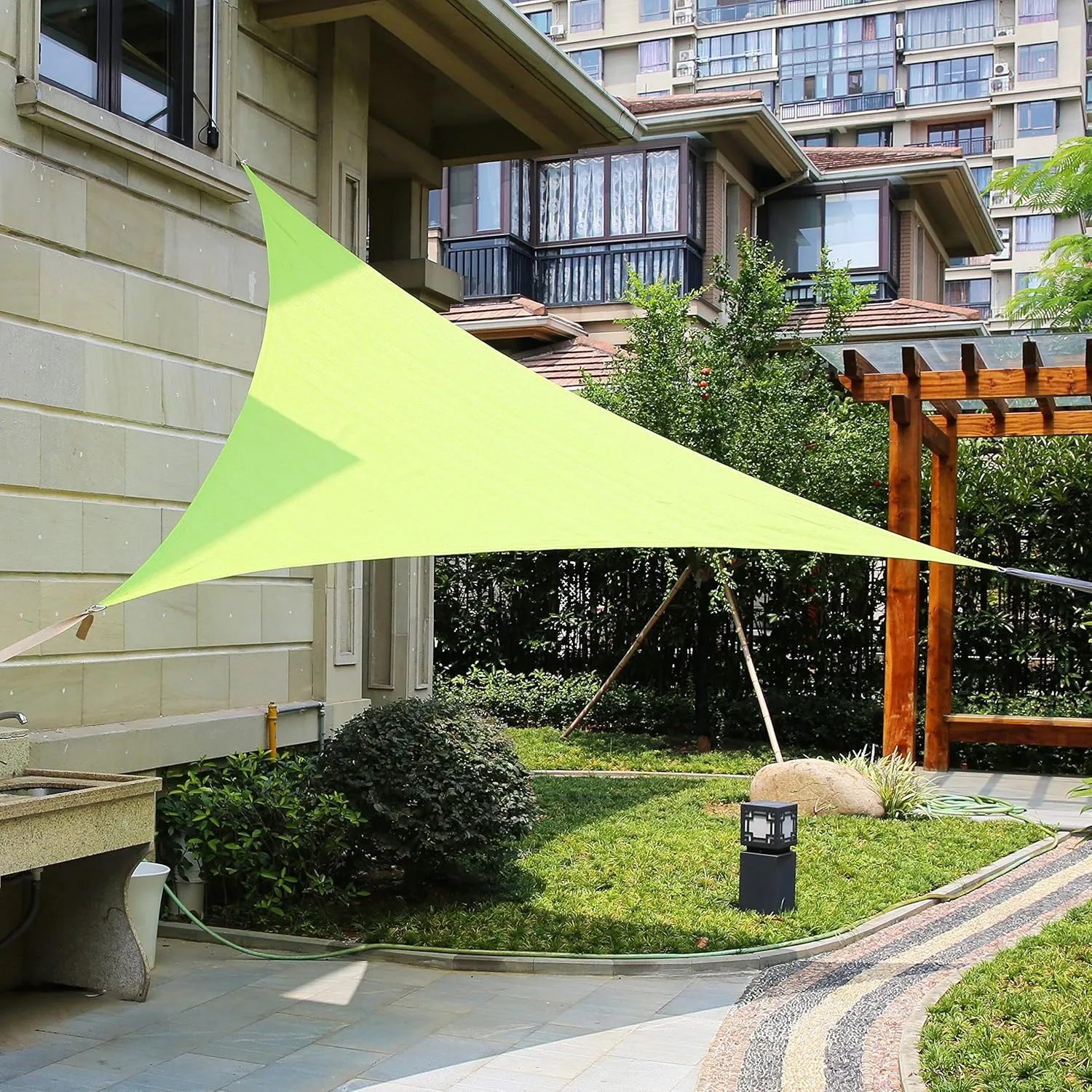 Triangle Sun Shade Sail Canopy - UV Block for Patio and Outdoor (12' X 12' X 12', Cadet Blue)