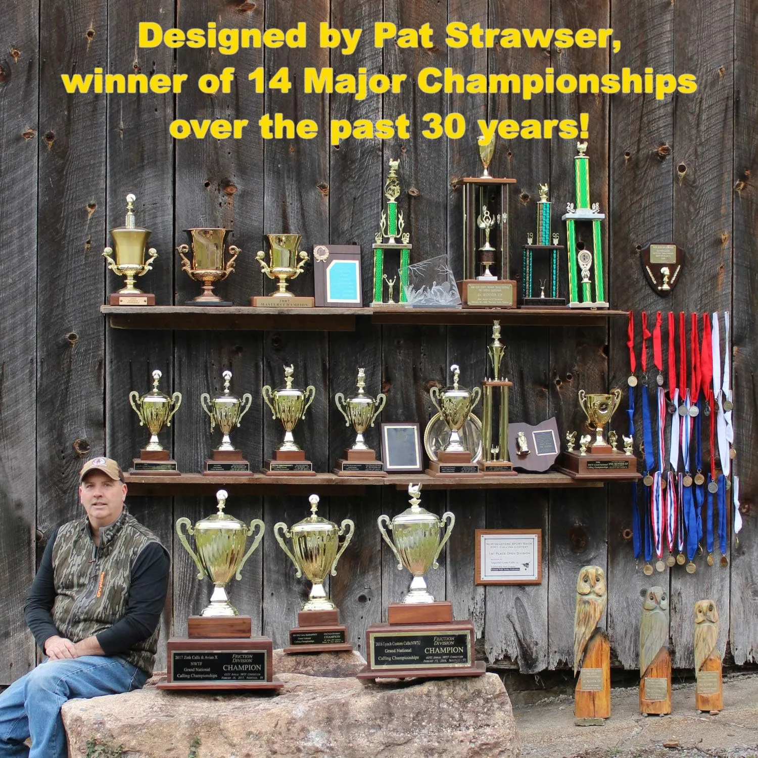 Turkey Pot Calls – Turkey Glass Calls & Slate Calls with Strikers – Realistic Turkey Calls for Hunting and Lures