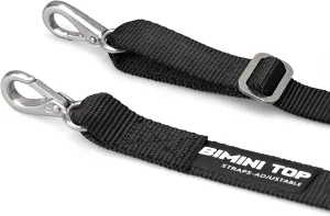 Two Hooks Adjustable Bimini Boat Top Straps,38"~70"Marine Awning Webbing Straps,with 316 Stainless Stee Heavy Duty Snap Hooks,Boat Awning Hardware Accessories,Premium Boat Canopy Nylon Strap,Pack of 2