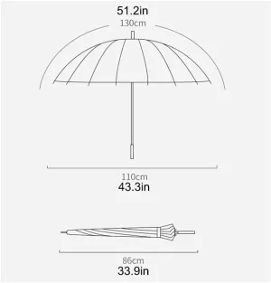 Umbrella Golf Umbrella Large Automatic Open Canopy Vented Umbrella Windproof Waterproof Stick Umbrella for Rain and Sun Umbrella