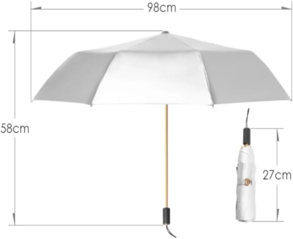 Umbrella Sun Protection Umbrella Sun Umbrella Folding Umbrellas Double-Layer Umbrella Dual-Use Sunshade Outdoor Umbrella(A)