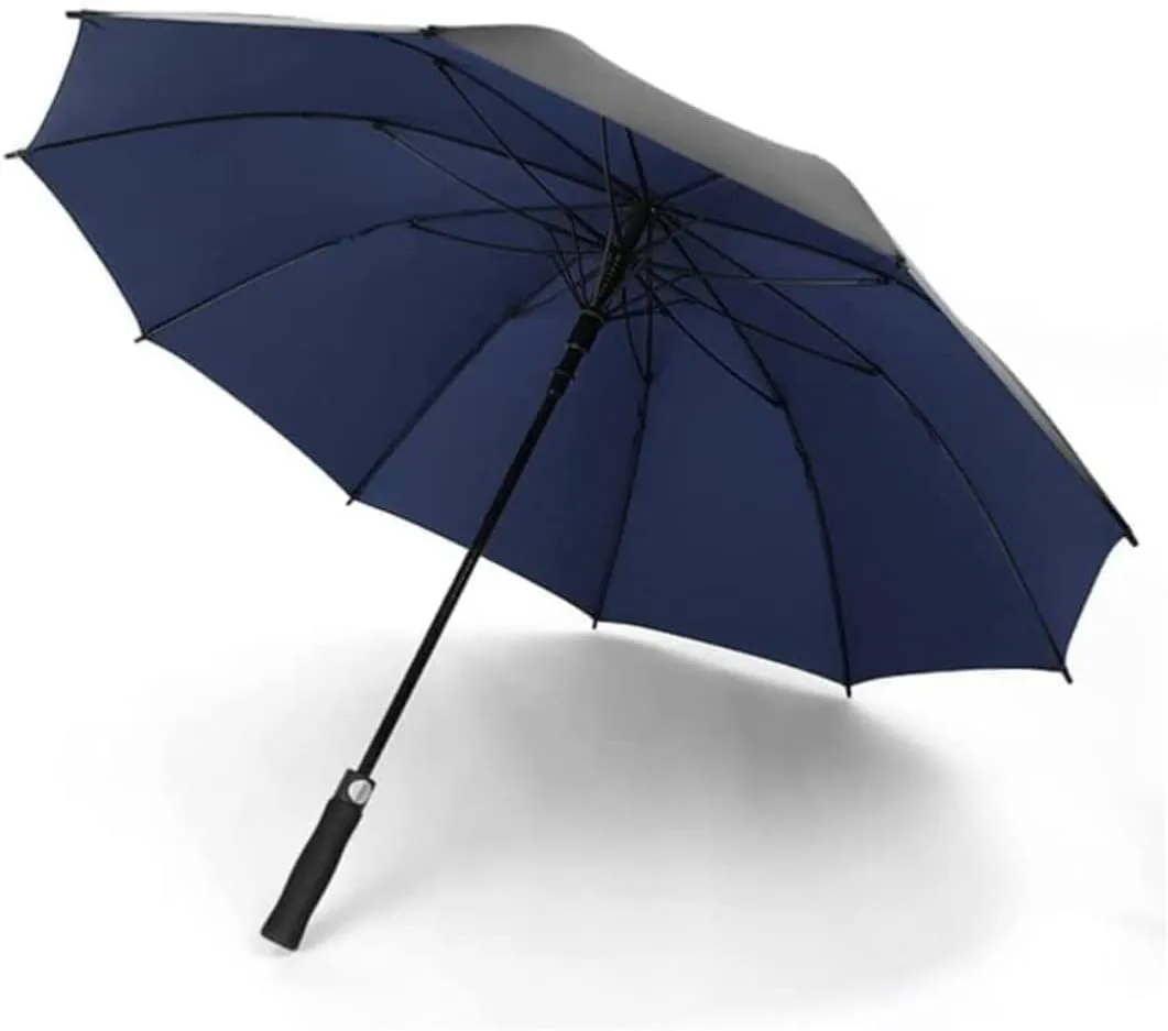 Umbrella Windproof Large Golf Umbrella Oversized Canopy Vented Stick Umbrella Waterproof Automatic Open Stick Umbrella for Rain and Sun Umbrella