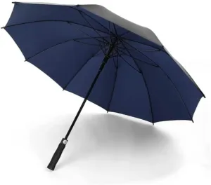 Umbrella Windproof Large Golf Umbrella Oversized Canopy Vented Stick Umbrella Waterproof Automatic Open Stick Umbrella for Rain and Sun Umbrella