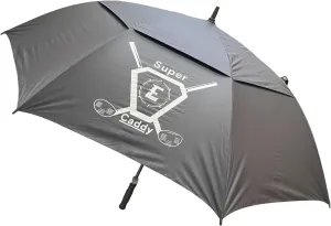 Umbrella, Windproof Semi Automatic Umbrella, with Double Canopy, 60" Diameter, Big Golf Course Umbrella, Unisex