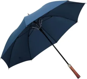 Umbrellas for Rain Auto Open Golf Umbrella Windproof Rainproof Stick Umbrella Wooden Hook Handle J Canopy Vented Umbrella Umbrellas for Rain Windproof (Color : Blue, Size : 95cm)