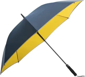 Umbrellas for Rain Golf Umbrella Automatic Open Stick Umbrella Oversize Double Canopy Vented Umbrella Windproof Waterproof Umbrellas for Rain Windproof (Color : Yellow, Size : 90CM)