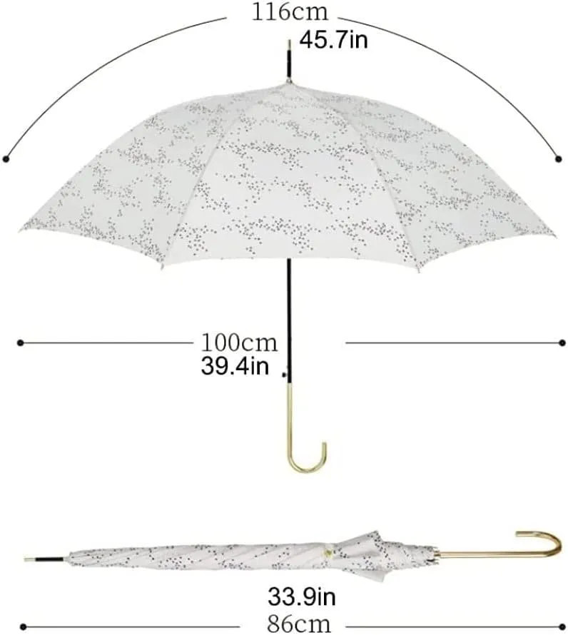 Umbrellas for Rain Umbrella Windproof Extra Large Canopy Vented Rain Stick Umbrellas Oversize Automatic Open Cane Umbrella Umbrellas for Rain Windproof