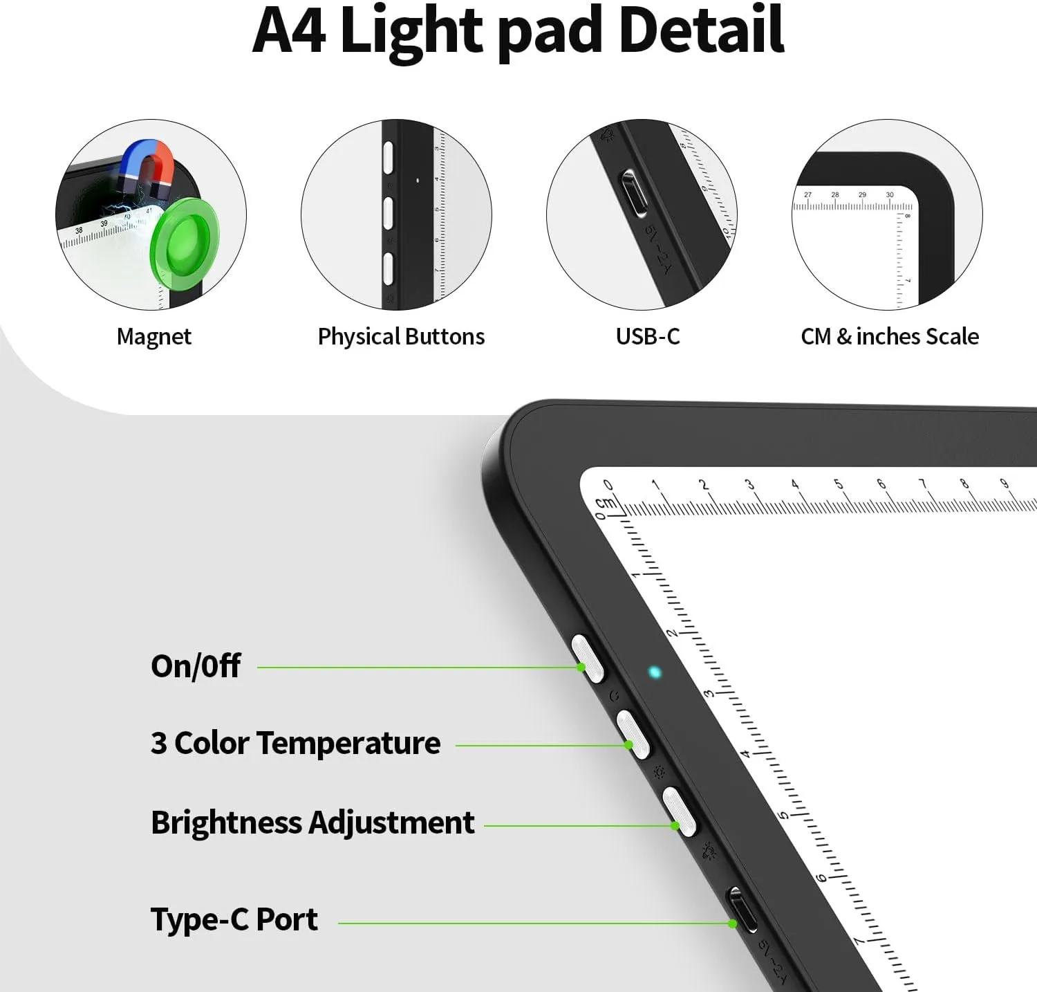 Up to 9000Lux Super Bright A4 Light Pad with Bag,Rechargeable Light Box with 4000mAH Lithium Battery for Cricut Weeding Vinyl Tool,Magnet Light Box for tracing,Diamond Painting,Sketching,Tattoo