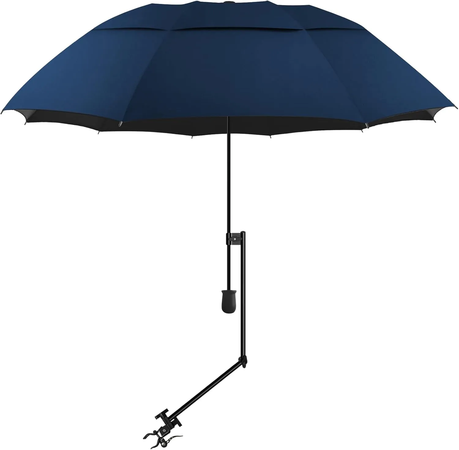 UPF 50  Beach Umbrella with Adjustable Universal Clamp